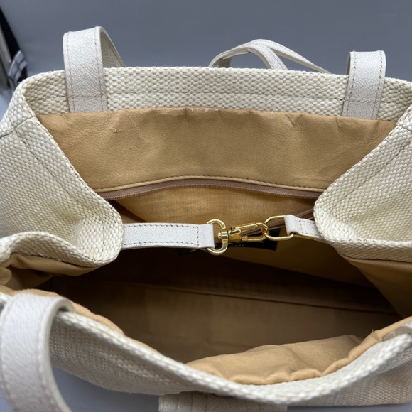 Vintage Furla Cream Woven and Leather Shoulder Bag - Picture 15 of 16